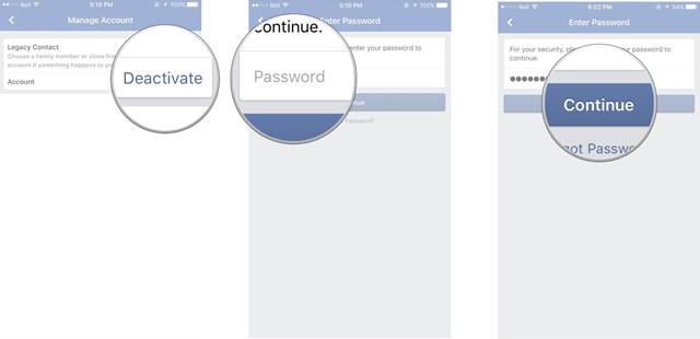 How to Deactivate Facebook on iPhone