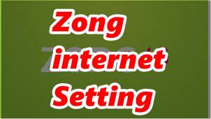 Zong internet Setting