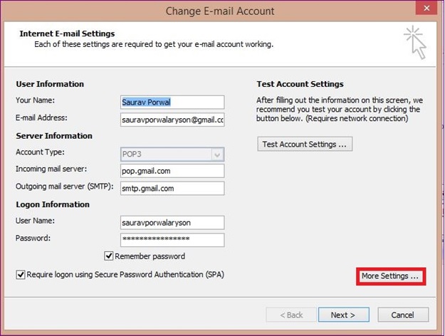 Outlook Settings Might Not Be Configured Properly 3